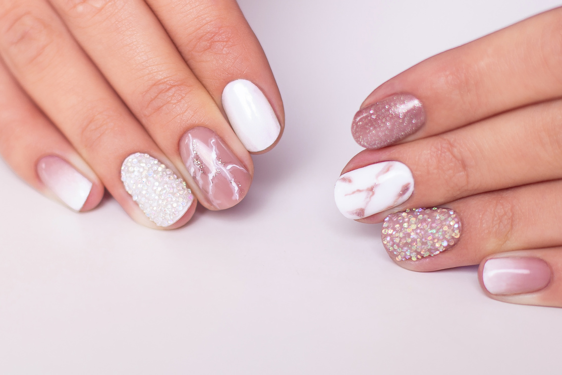 Female hands with luxury manicure nails
